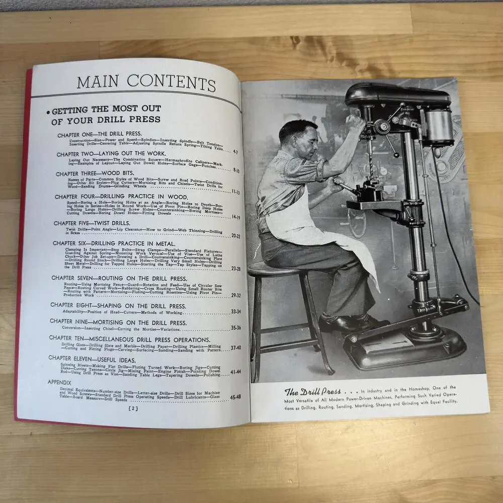 VTG Getting the Most Out of Your Drill‎ Press Manual 1937 Delta Manufacturing